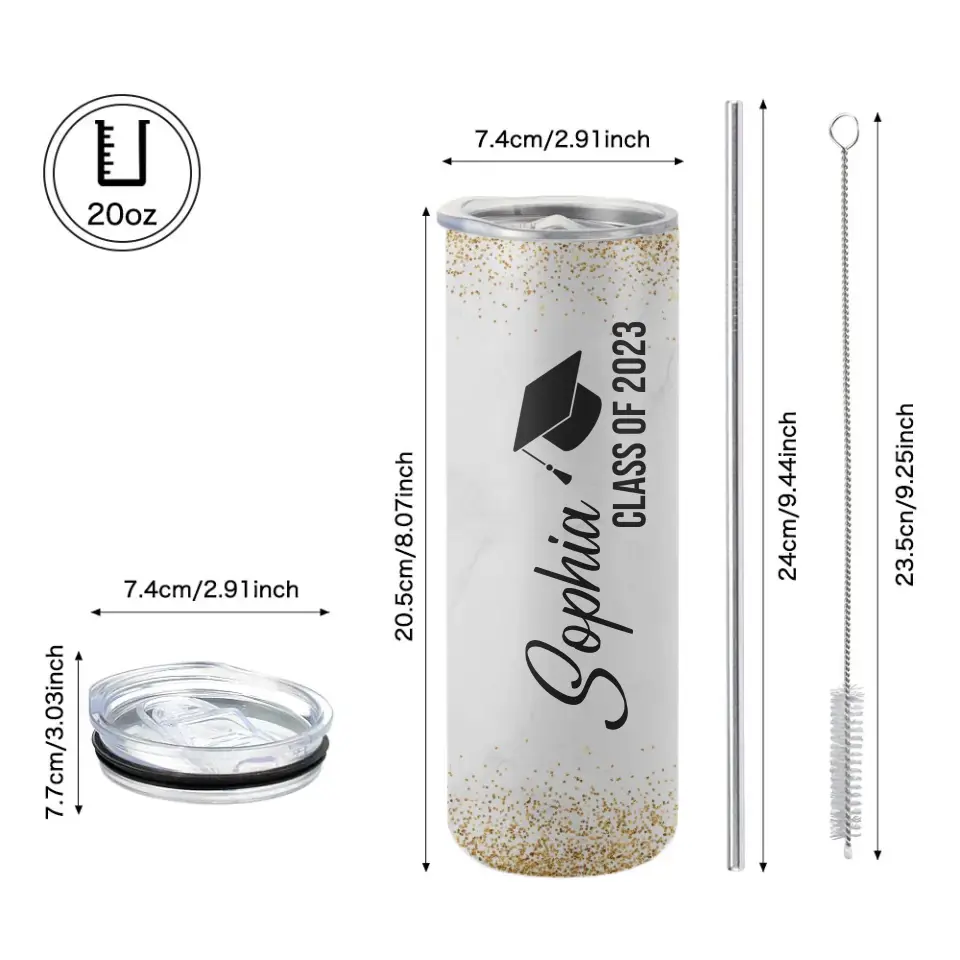 She Believed She Could So She Did Custom Tumbler Graduation Gift For Her - Image 5