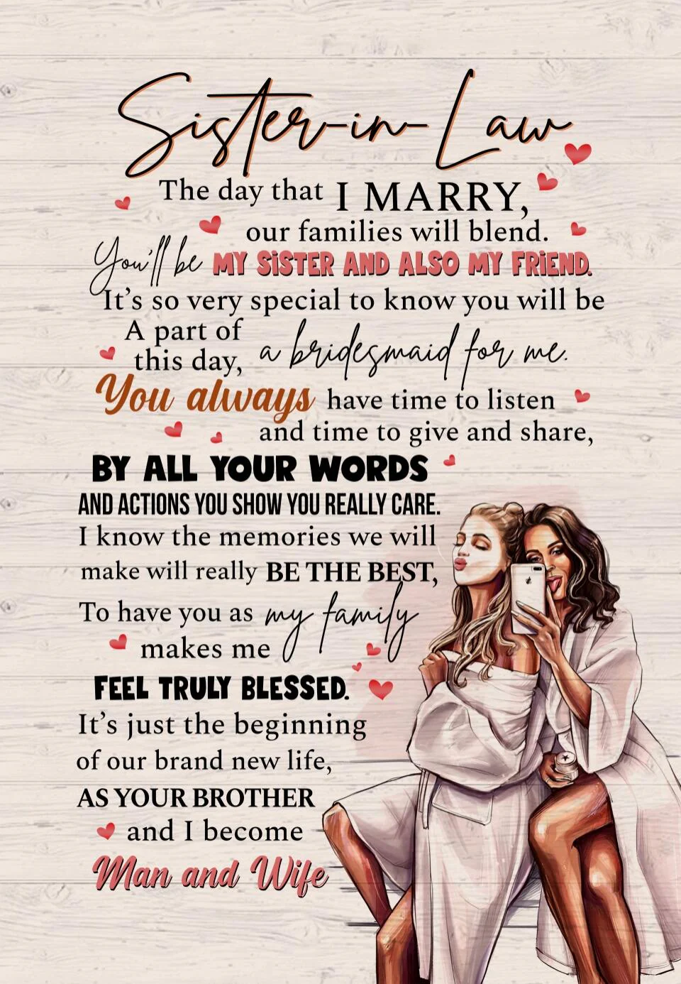 Sister In Law The Day That I Marry - Canvas Poster - Anniversary Gift For Sister In Law - Image 11