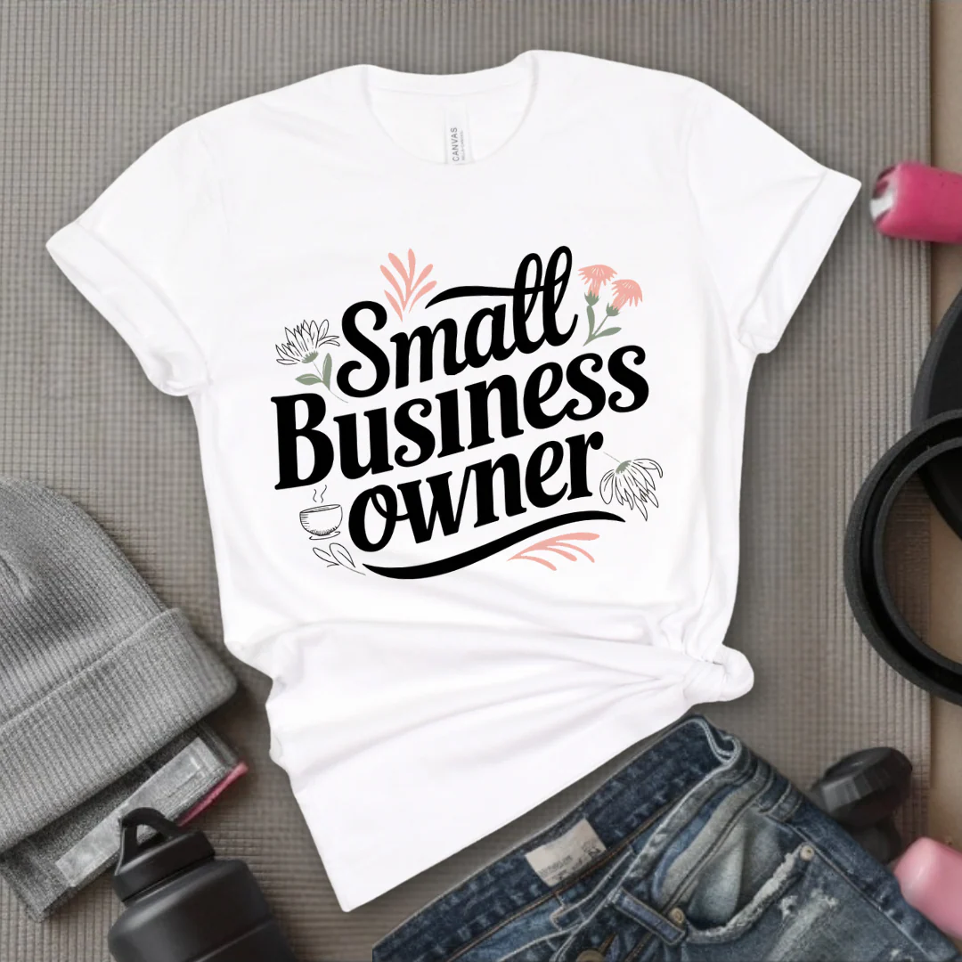 Small Business Owner - Floral Unisex Jersey Short Sleeve Shirt - Gift for Strong Women, Feminists - Bella Canvas 3001 - Image 4