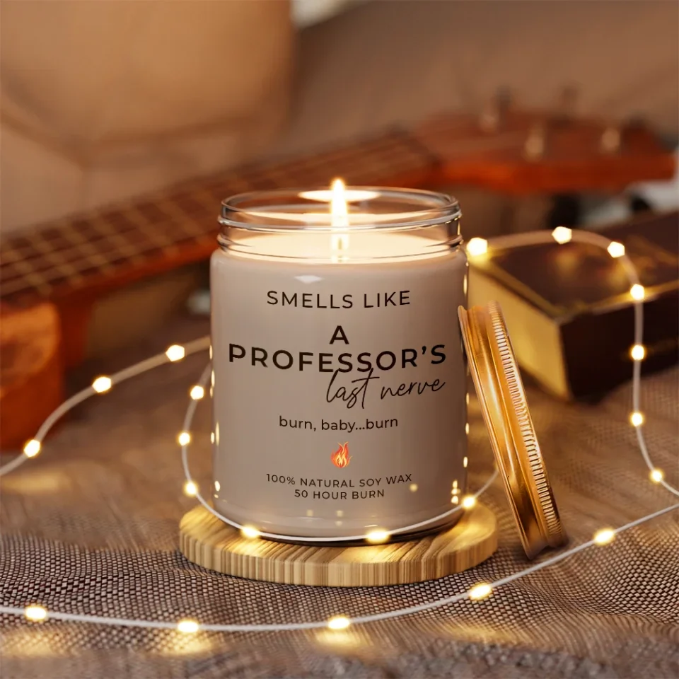 Smells Like A Professor's Last Nerve - Personalized Scented Soy Candle - Teacher Professor Gifts - Image 4