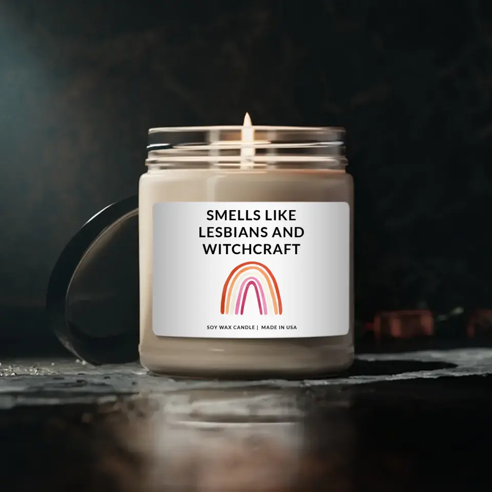 Smells Like Lesbians and Witchcraft Soy Scented Candle 9oz Gift for Lesbian Couple - Image 2