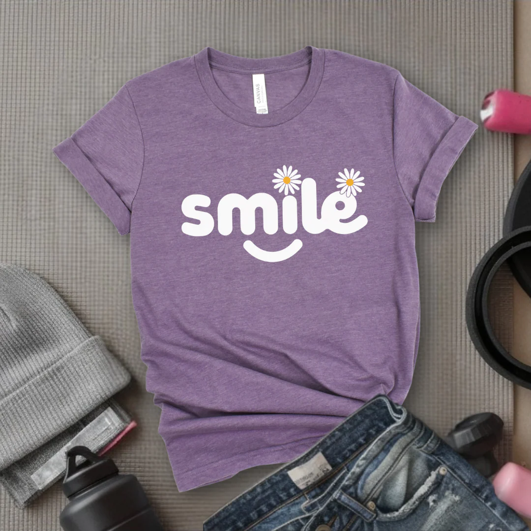 Smile Daisy - Feminist T-Shirt - Women Empowerment Tee - Bella Canvas 3001 - Image 7
