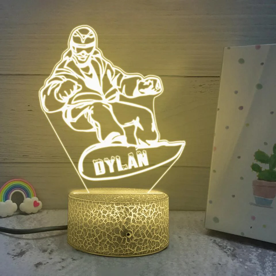 Snowboarder Positions - Personalized 3D Led Night - Gift For Snowboarder Skiing - Image 6