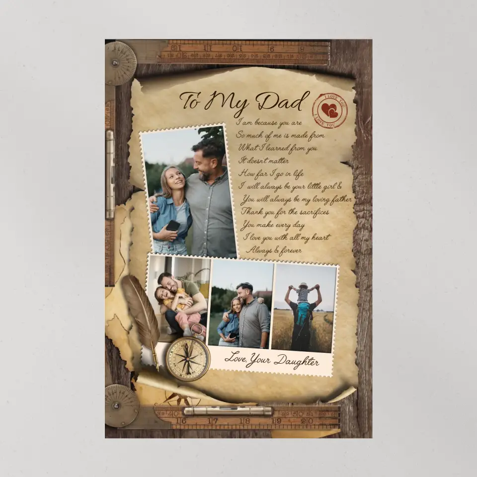So Much Of Me Is Made From What I Learned From You - Personalized Canvas Poster - Image 10