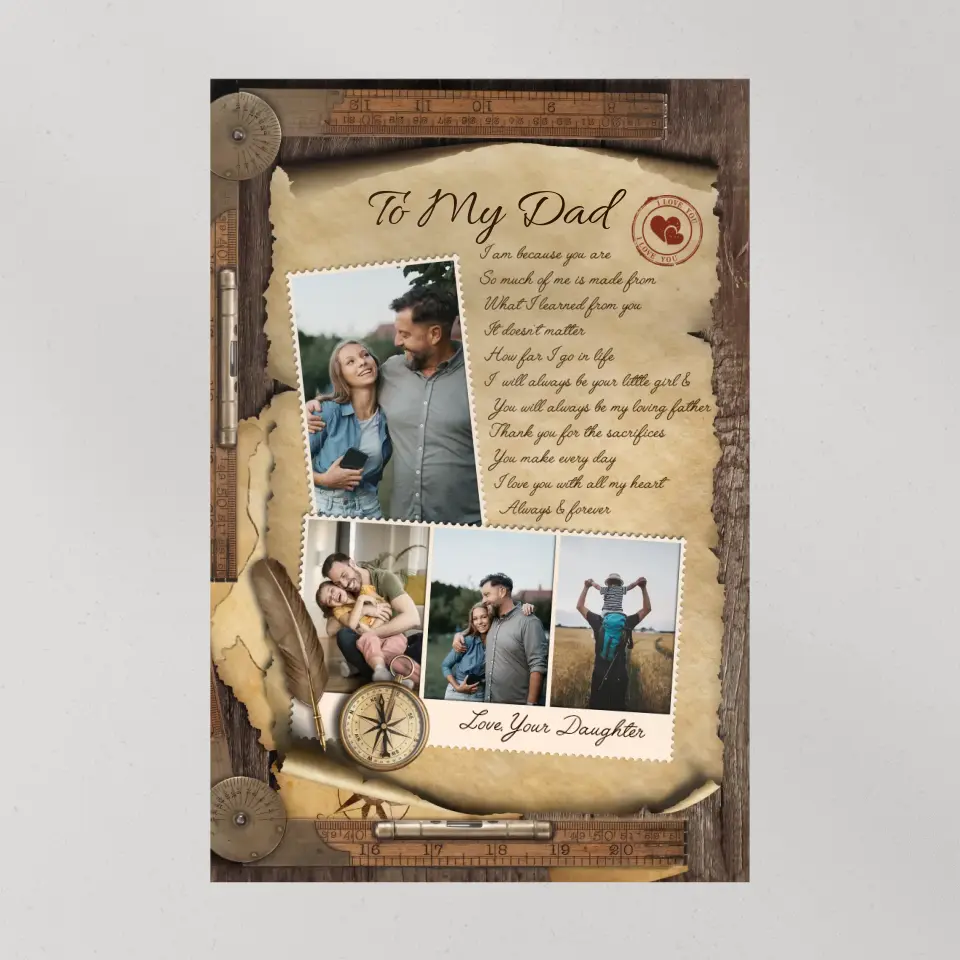 So Much Of Me Is Made From What I Learned From You - Personalized Canvas Poster - Image 11