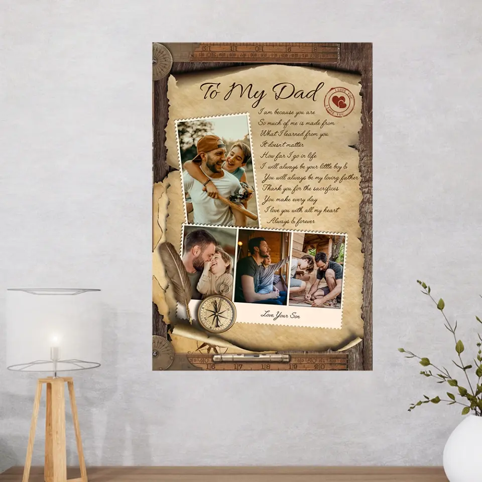 So Much Of Me Is Made From What I Learned From You - Personalized Canvas Poster - Image 12