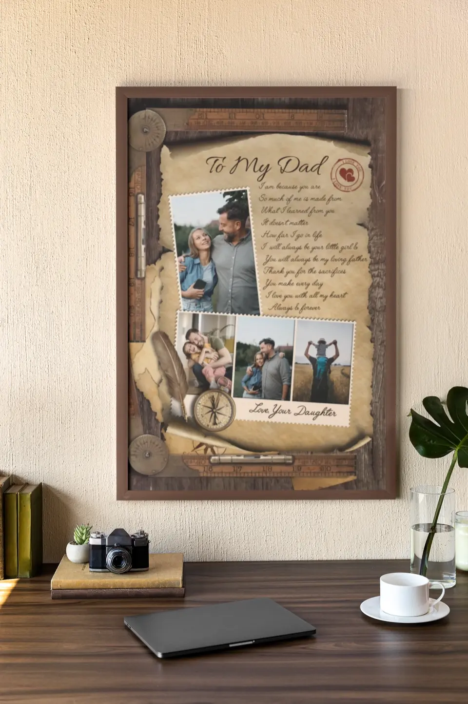 So Much Of Me Is Made From What I Learned From You - Personalized Canvas Poster - Image 15