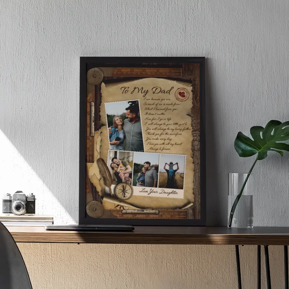 So Much Of Me Is Made From What I Learned From You - Personalized Canvas Poster - Image 2