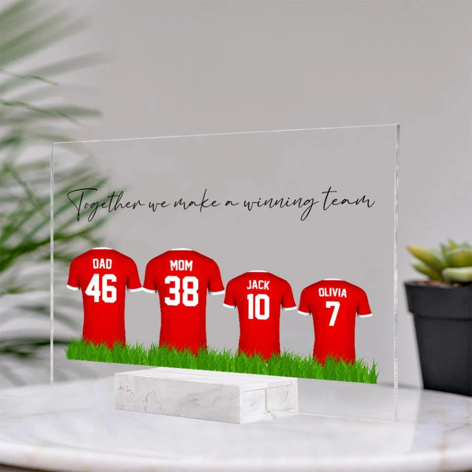 Soccer Family Together We Make a Winning Team - Personalized Acrylic Plaque - Image 8