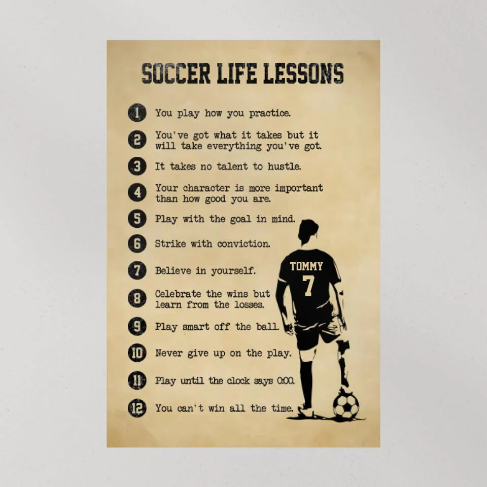 Soccer Life Lessons Custom Canvas Poster Gift For Soccer Players - Image 9
