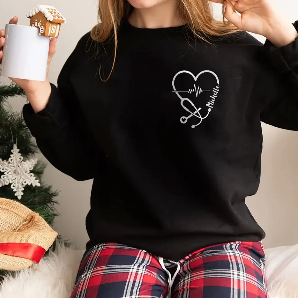 Some Nurses Have Tattoos Pretty Eyes And Cuss Too Much, Standard Crew Sweatshirt, Gift For Nurses | 311IHPLNTS1215 - Image 5
