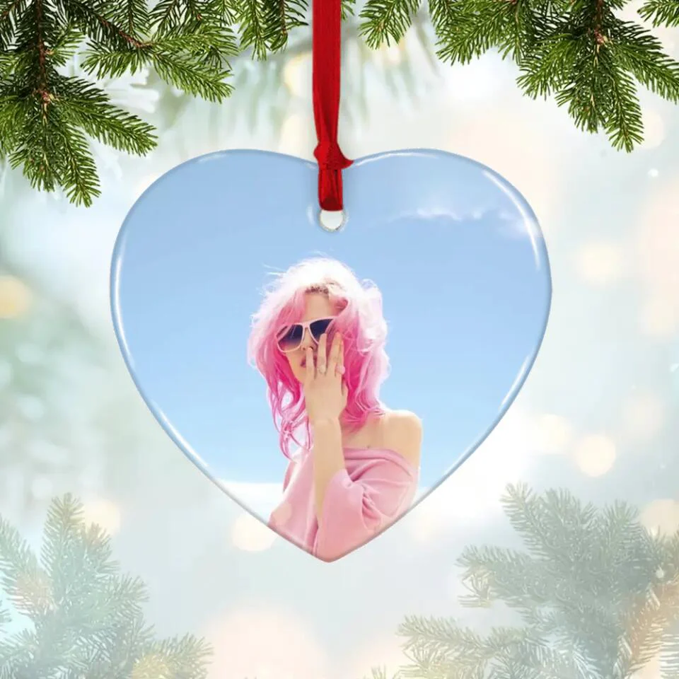 Sometimes You Forget That You're Awesome So This Is Your Reminder - Personalized Heart Ceramic Ornament - Image 3
