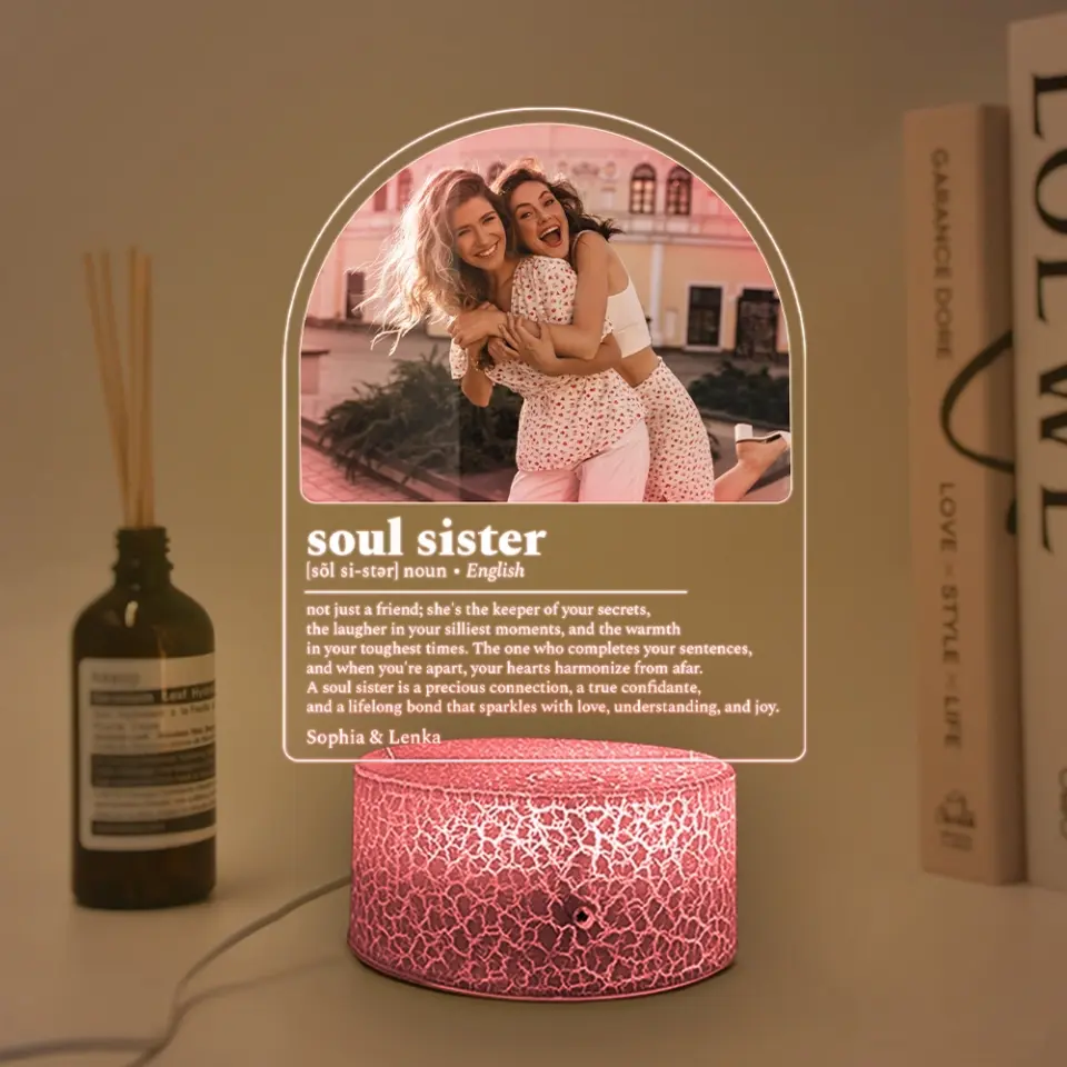 Soul Sisters Description - Personalized 3D LED Light For Friends - Image 5