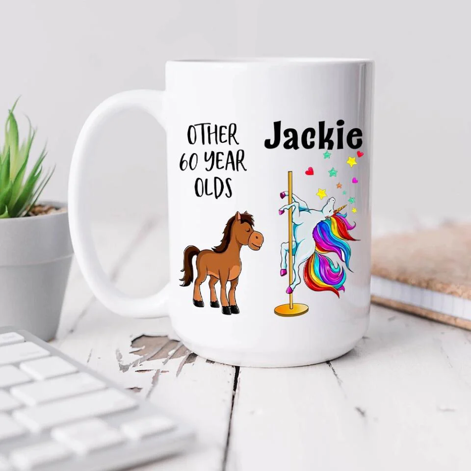 Other 60 Year Olds Sparkle Unicorn Personalized Mug - Image 7