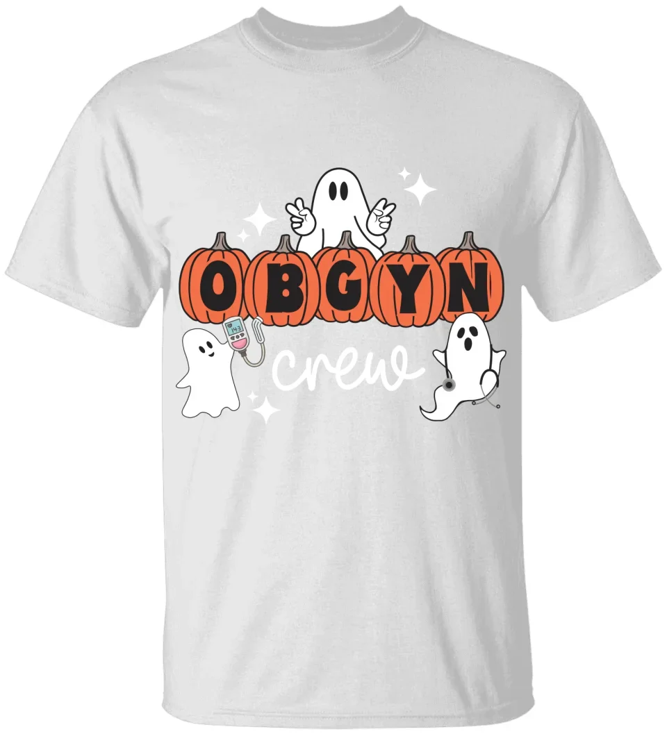 Spooky Ghost Obgyn Crew - T-shirt - Gift For Obgyn - Image 2