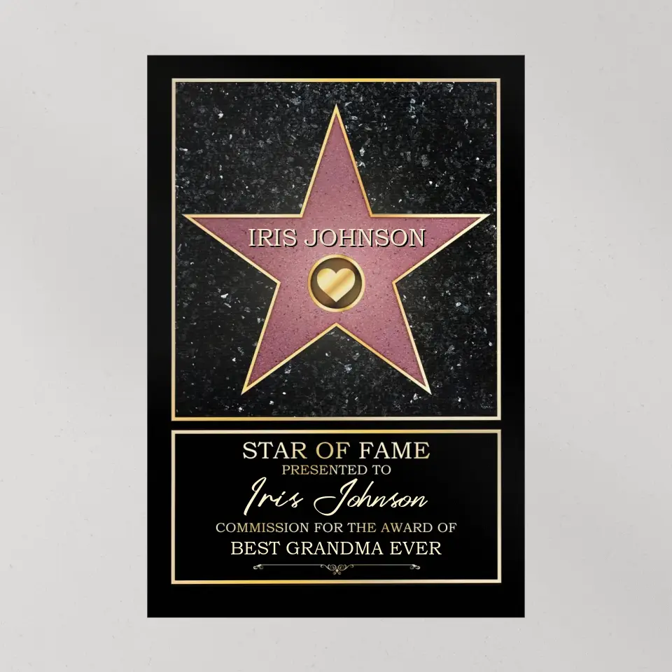 Star Of Fame Presented To - Personalized Canvas/Poster Wall Art - Gift For Theatre, Movie Lovers - Image 10