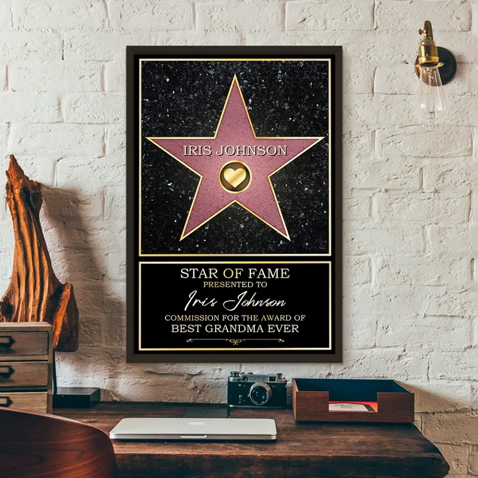 Star Of Fame Presented To - Personalized Canvas/Poster Wall Art - Gift For Theatre, Movie Lovers - Image 12