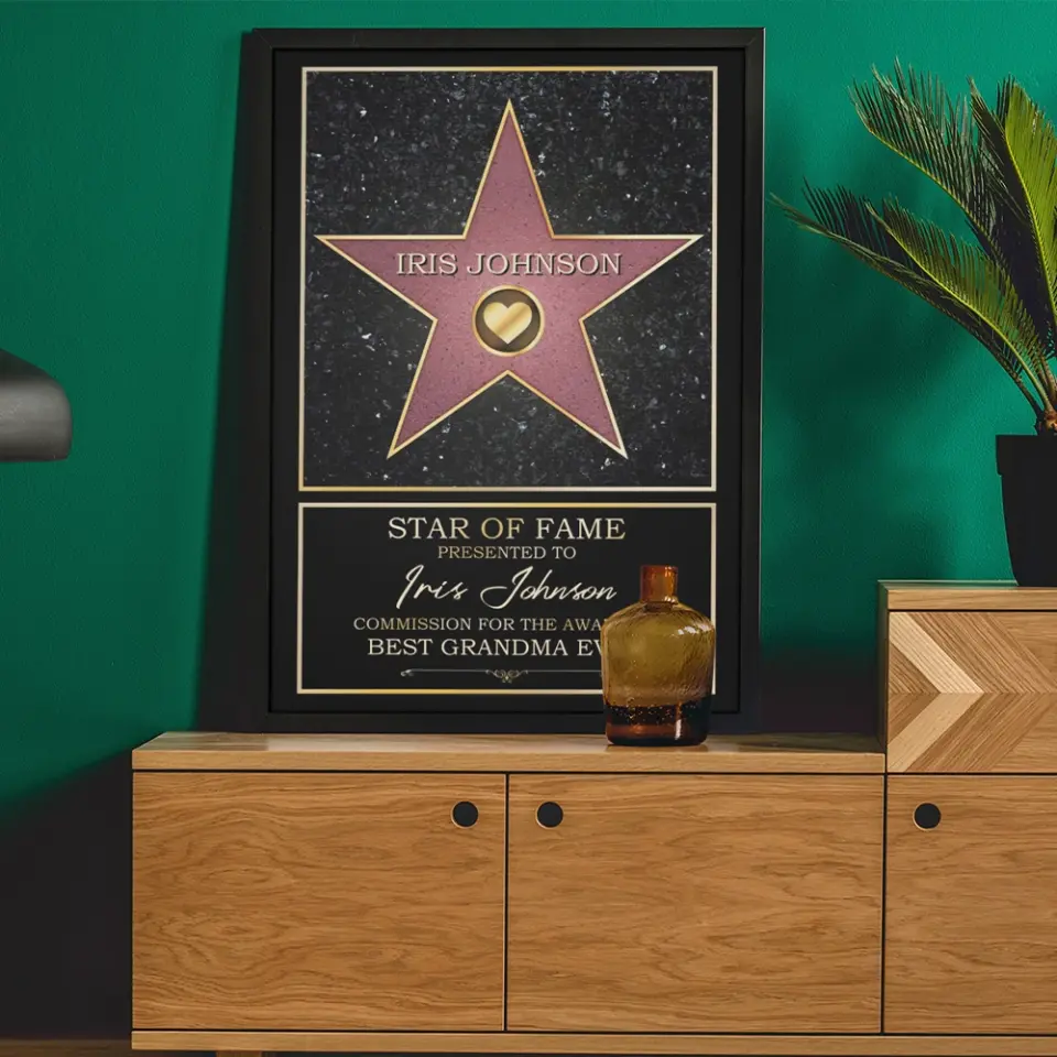 Star Of Fame Presented To - Personalized Canvas/Poster Wall Art - Gift For Theatre, Movie Lovers - Image 14