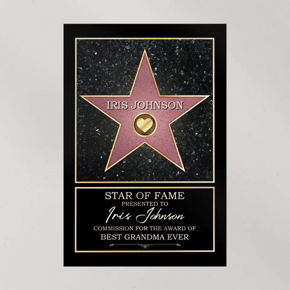 Star Of Fame Presented To - Personalized Canvas/Poster Wall Art - Gift For Theatre, Movie Lovers - Image 8