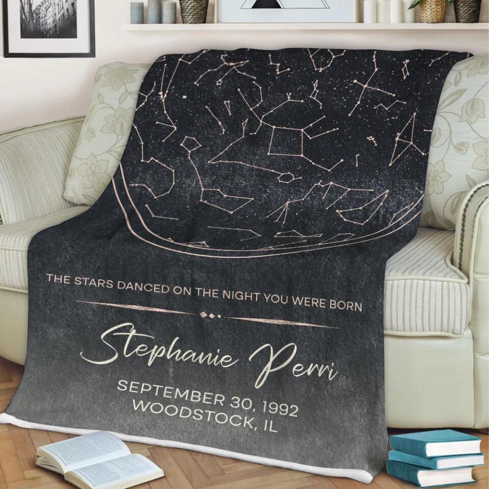 Starmap And Moon With Custom Quote-Best Personalized Blanket Gift For Birthday Anniversary-208IHNBNBL599 - Image 4