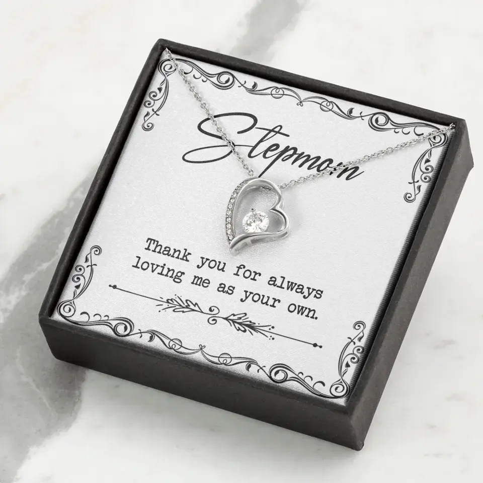 Stepmom, Thank You For Loving Me As Your Own - Personalized Necklace - Gift For Stepmom - Image 27