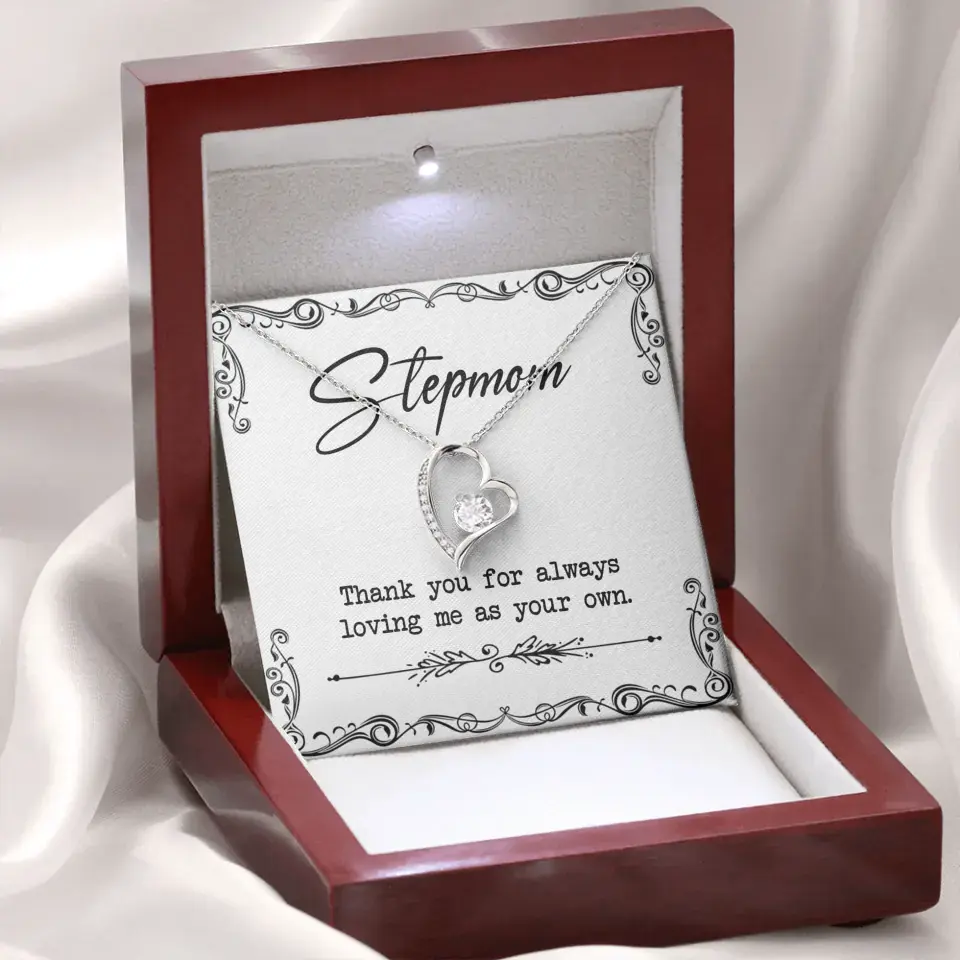 Stepmom, Thank You For Loving Me As Your Own - Personalized Necklace - Gift For Stepmom - Image 39