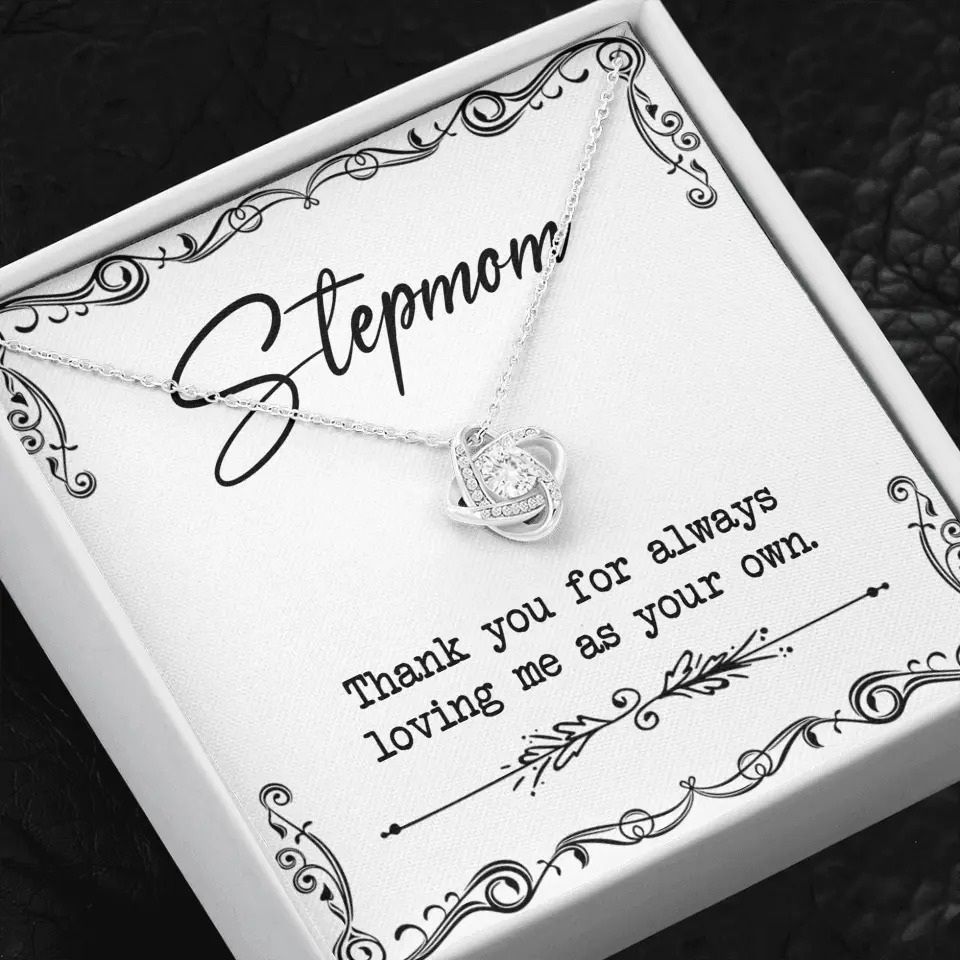Stepmom, Thank You For Loving Me As Your Own - Personalized Necklace - Gift For Stepmom - Image 46