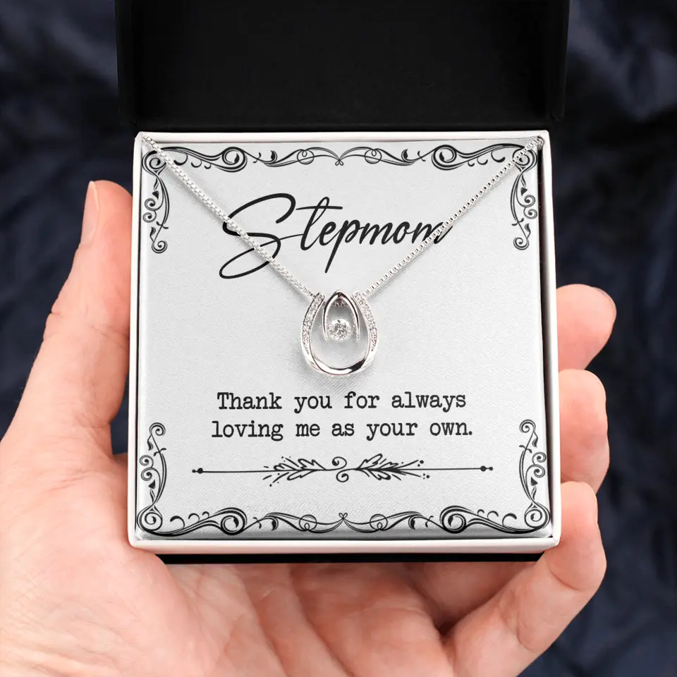 Stepmom, Thank You For Loving Me As Your Own - Personalized Necklace - Gift For Stepmom - Image 59