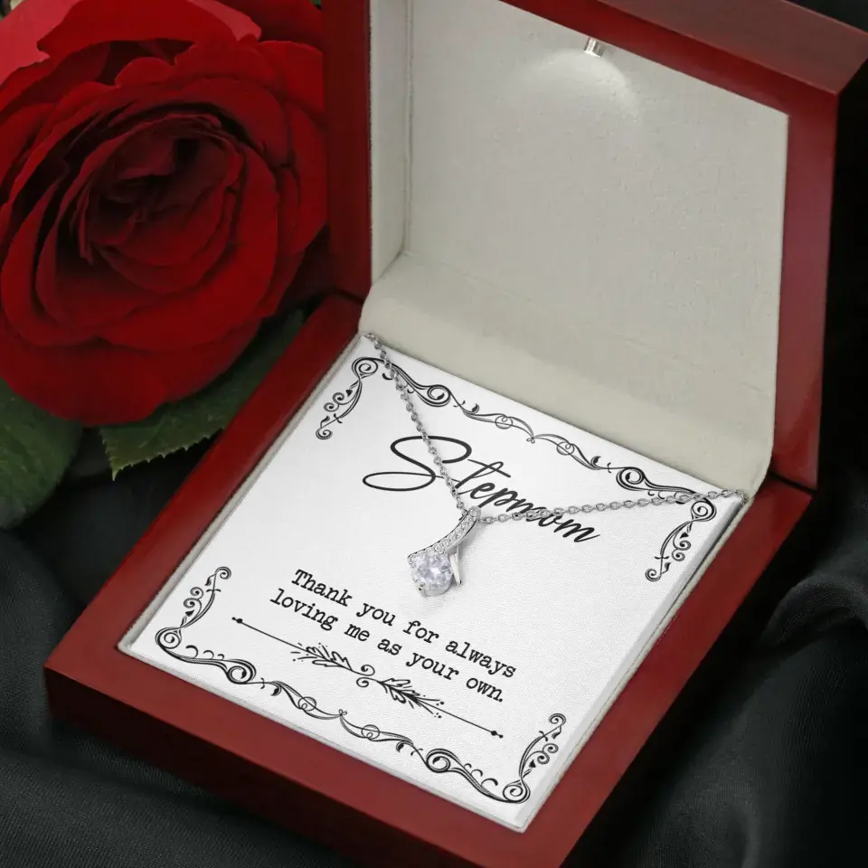Stepmom, Thank You For Loving Me As Your Own - Personalized Necklace - Gift For Stepmom - Image 9