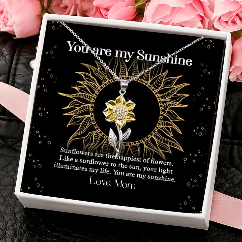 You Are My Sunshine, Sunflowers Are The Happiest of Flowers - Personalized Necklace - Post Surgery Gift for Her - Image 4