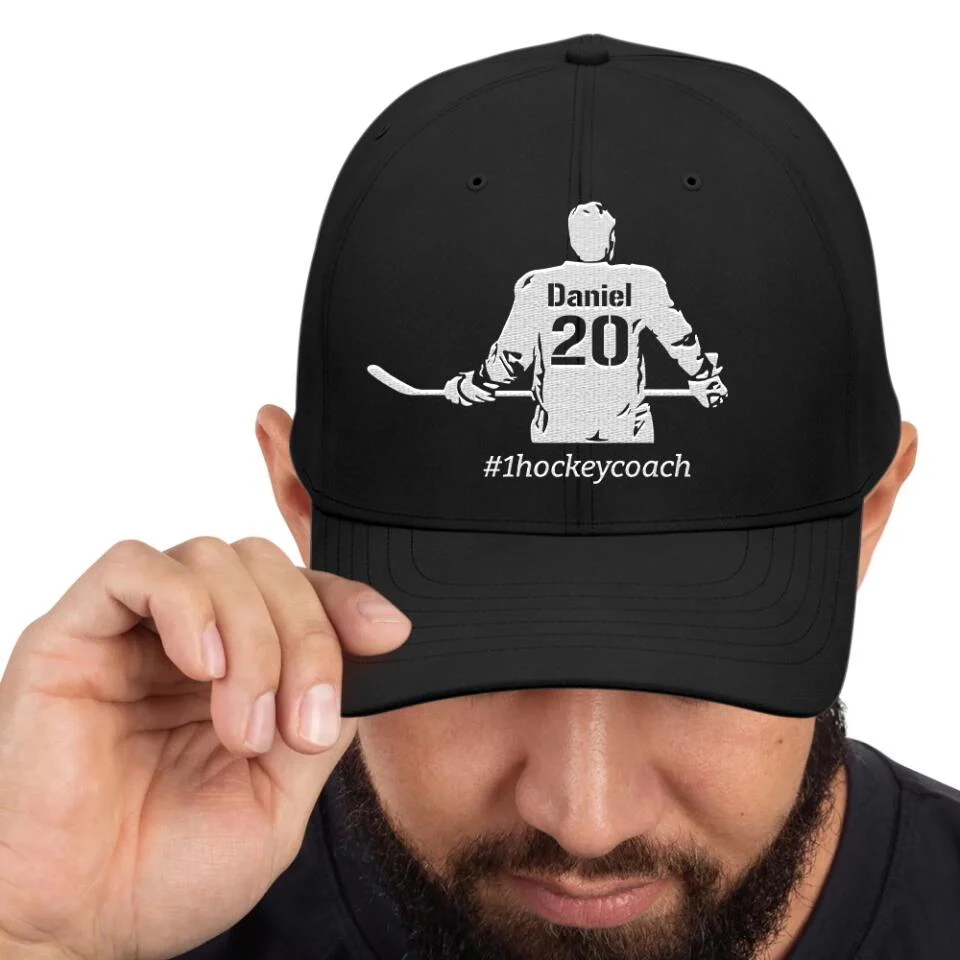 Survivor Hockey Player Hockey Coach - Personalized Cap - Gift For Hockey Lover or Hockey Coach - Image 3