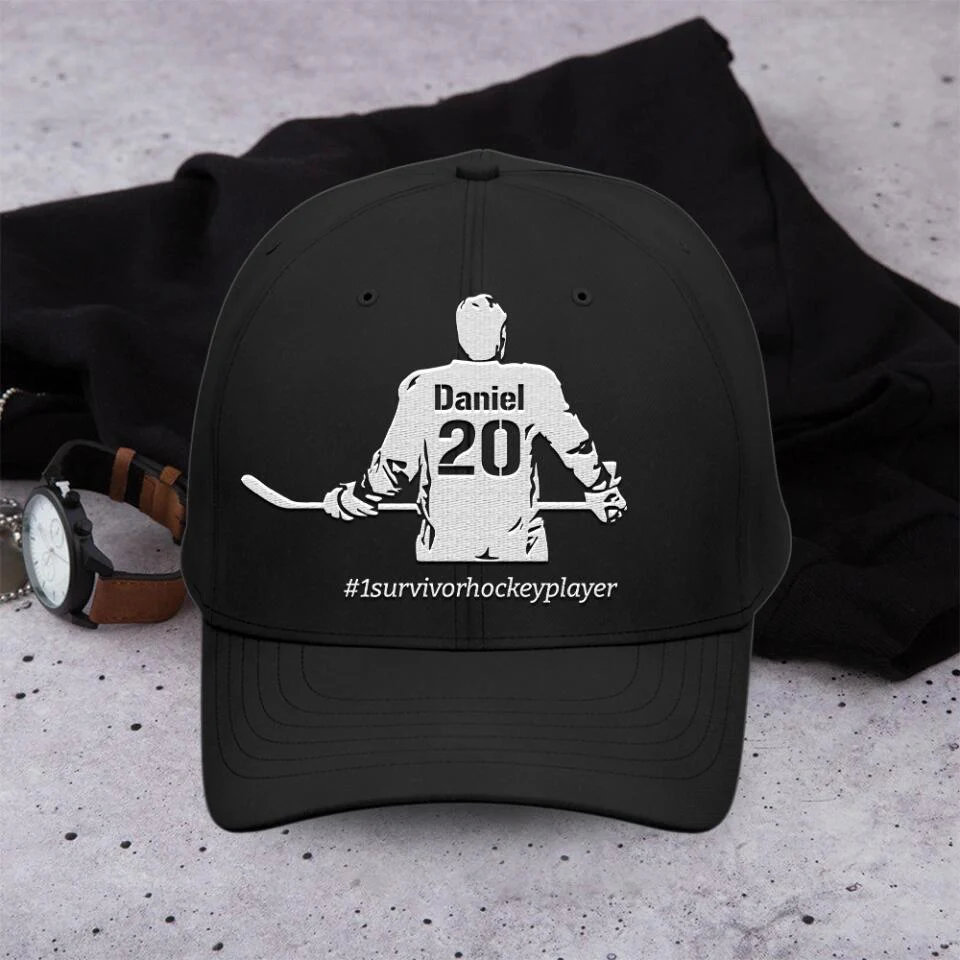 Survivor Hockey Player Hockey Coach - Personalized Cap - Gift For Hockey Lover or Hockey Coach - Image 5