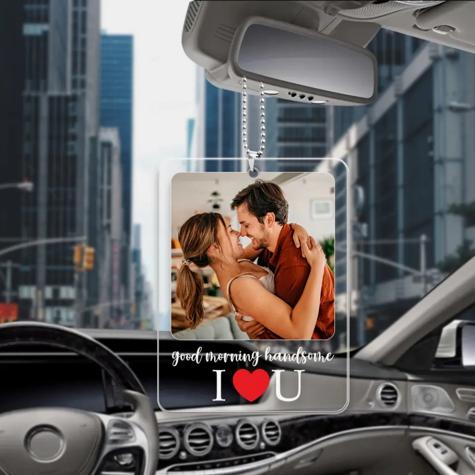 Sweet Morning Message Gifts for Him Acrylic Car Ornament - Image 2