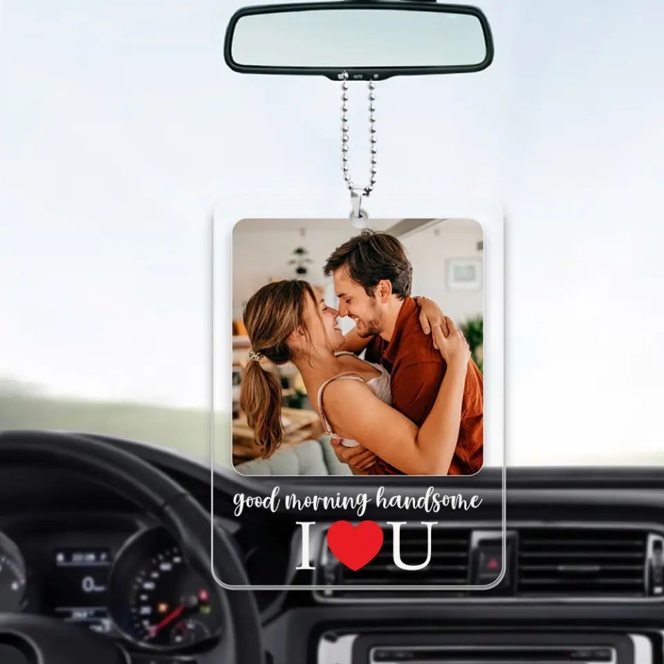 Sweet Morning Message Gifts for Him Acrylic Car Ornament - Image 3