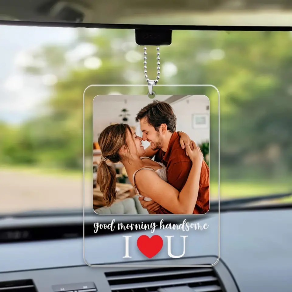 Sweet Morning Message Gifts for Him Acrylic Car Ornament - Image 4