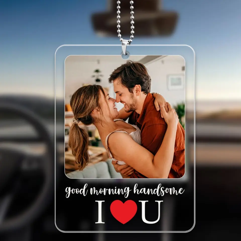 Sweet Morning Message Gifts for Him Acrylic Car Ornament - Image 5