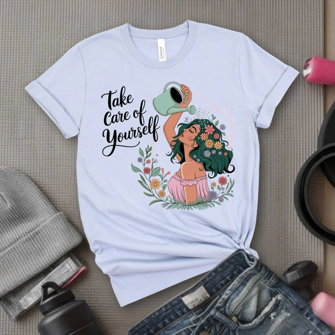 Take Care Of Yourself - Feminist T-Shirt - Women Empowerment Tee - Bella Canvas 3001 - Image 10