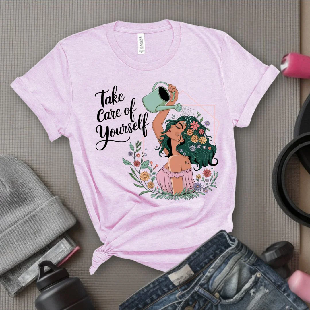 Take Care Of Yourself - Feminist T-Shirt - Women Empowerment Tee - Bella Canvas 3001 - Image 11
