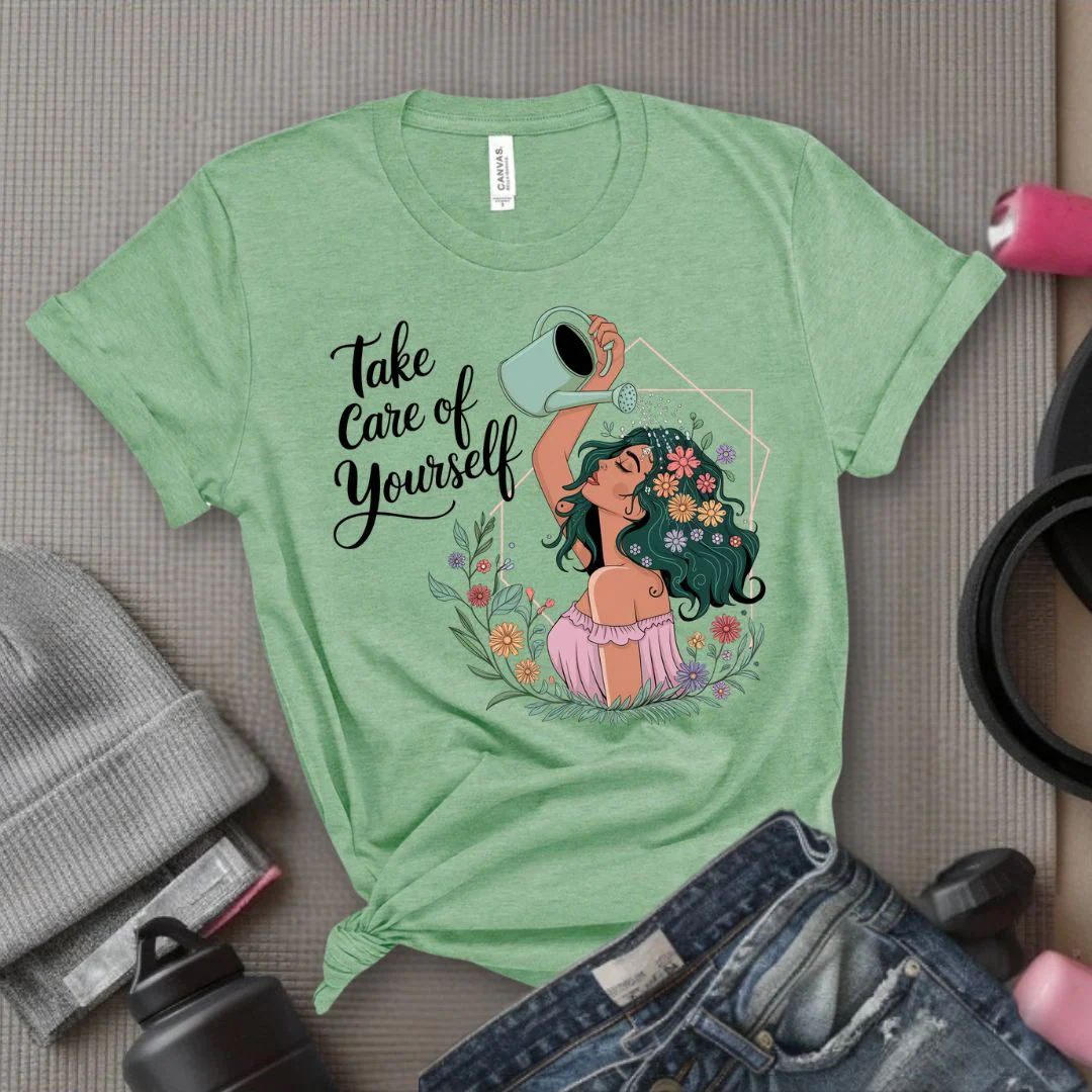 Take Care Of Yourself - Feminist T-Shirt - Women Empowerment Tee - Bella Canvas 3001 - Image 12