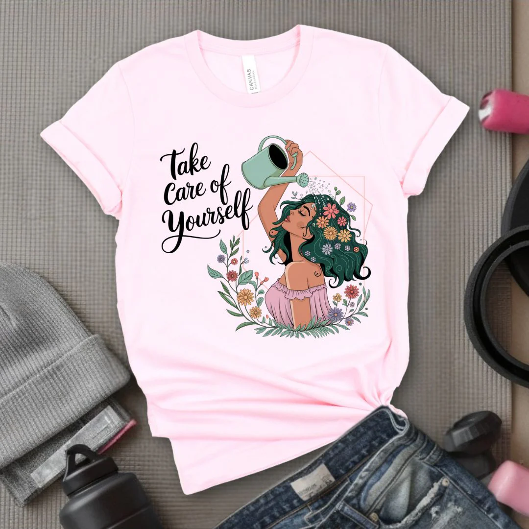 Take Care Of Yourself - Feminist T-Shirt - Women Empowerment Tee - Bella Canvas 3001 - Image 13