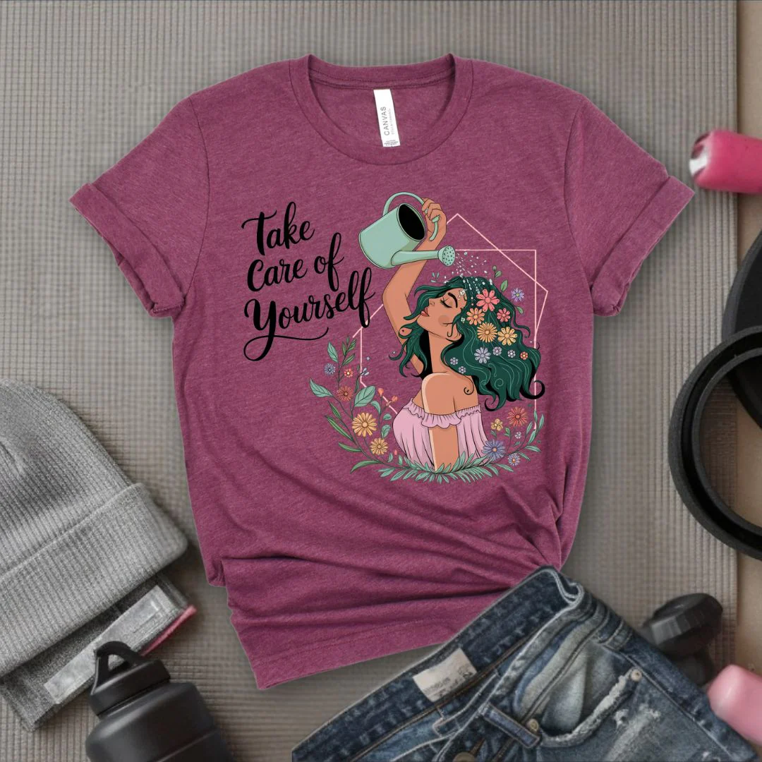 Take Care Of Yourself - Feminist T-Shirt - Women Empowerment Tee - Bella Canvas 3001 - Image 3
