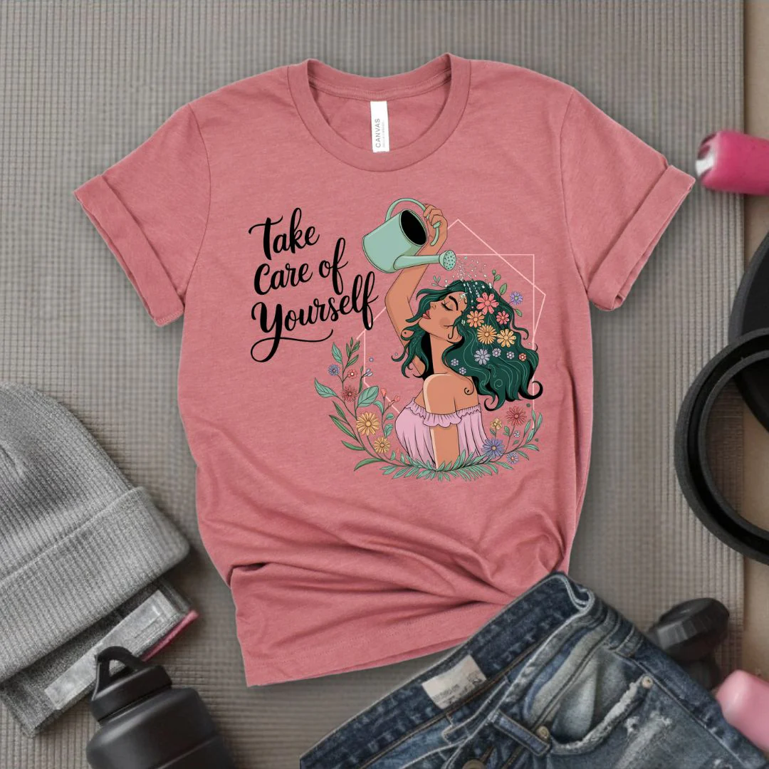 Take Care Of Yourself - Feminist T-Shirt - Women Empowerment Tee - Bella Canvas 3001 - Image 4