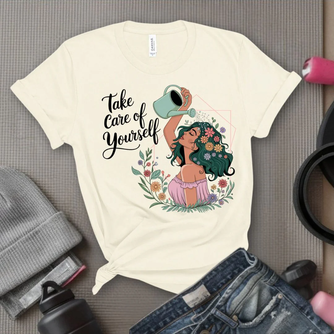 Take Care Of Yourself - Feminist T-Shirt - Women Empowerment Tee - Bella Canvas 3001 - Image 5