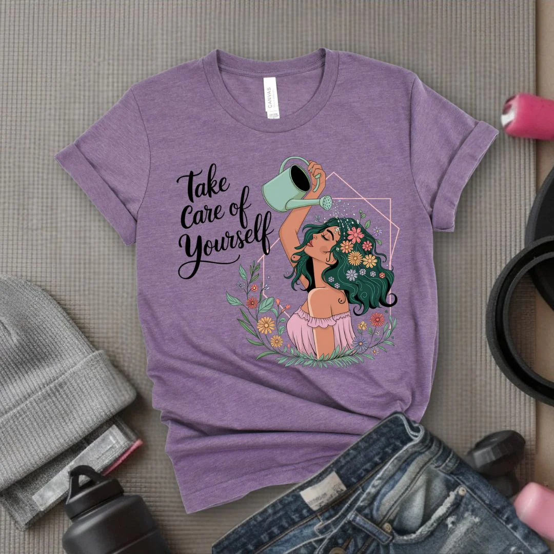 Take Care Of Yourself - Feminist T-Shirt - Women Empowerment Tee - Bella Canvas 3001 - Image 7