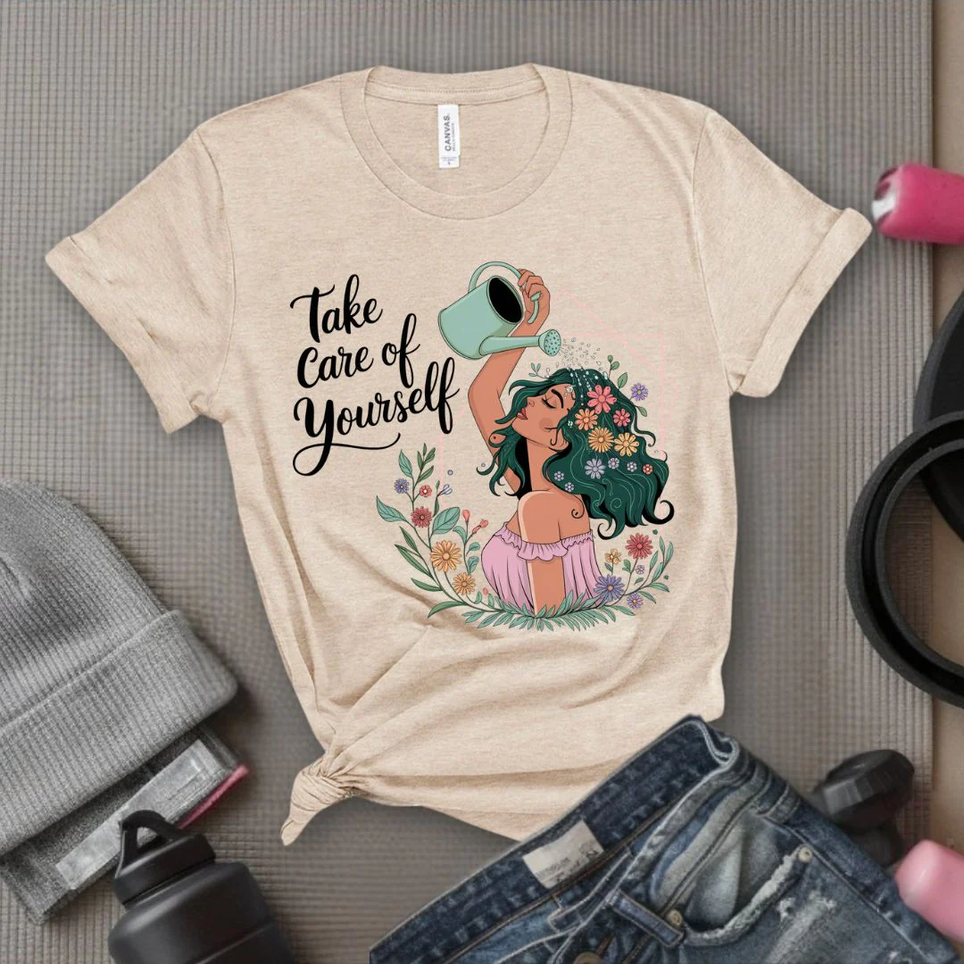 Take Care Of Yourself - Feminist T-Shirt - Women Empowerment Tee - Bella Canvas 3001 - Image 8