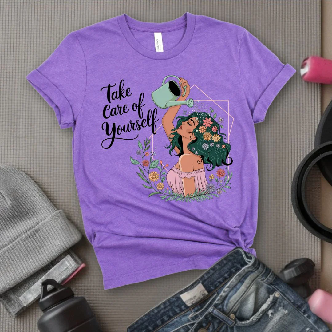 Take Care Of Yourself - Feminist T-Shirt - Women Empowerment Tee - Bella Canvas 3001 - Image 9