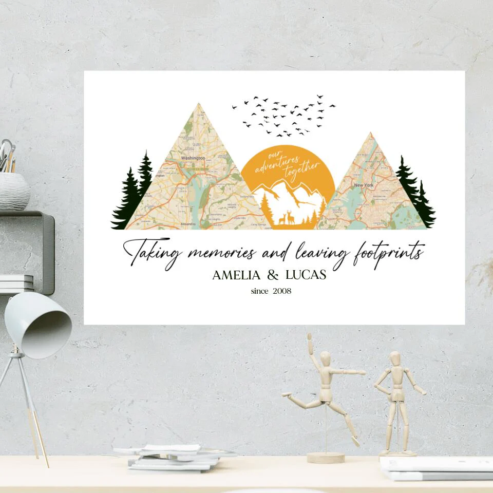 Taking Memories And Leaving Footprints Custom Canvas Poster Gift For Camping Lovers - Image 4