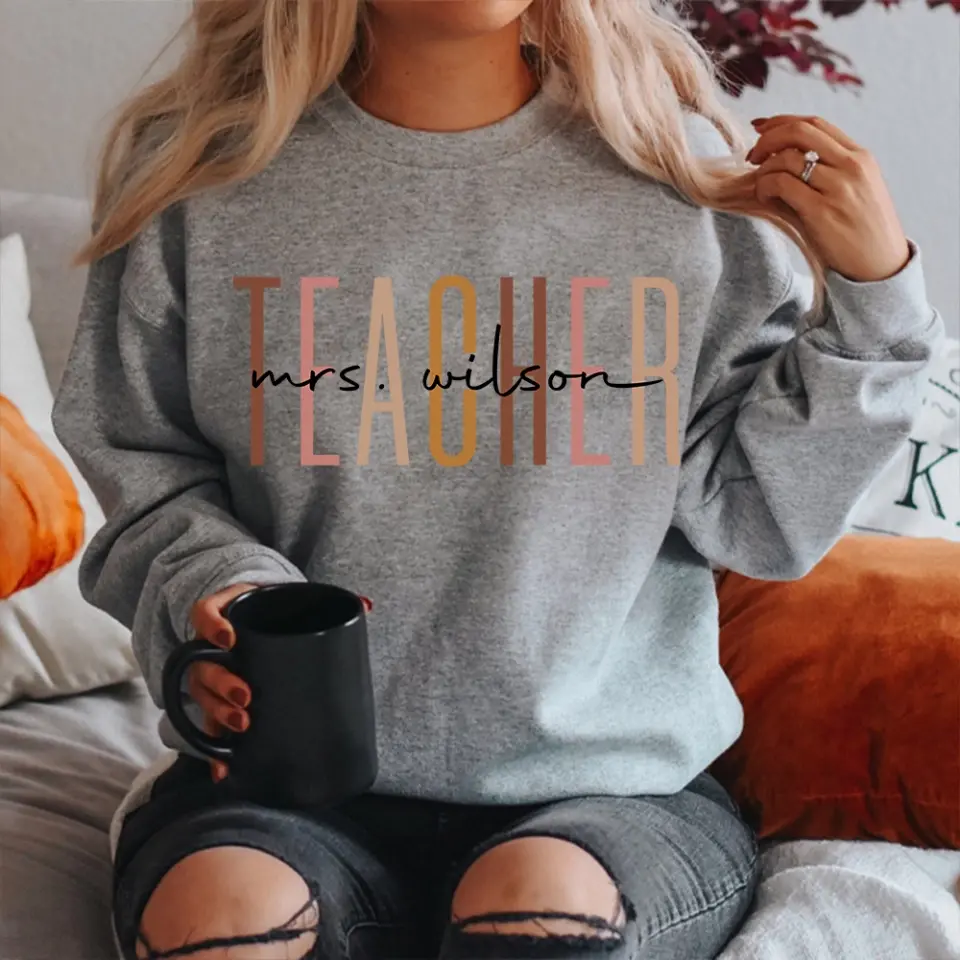 Teacher Life, Standard Crew Neck Sweatshirt, Gift For Teacher | 310IHPNPTS1122 - Image 6