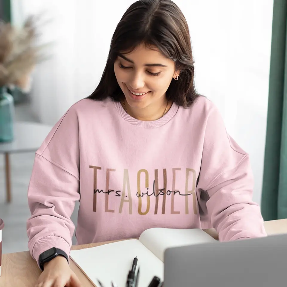 Teacher Life, Standard Crew Neck Sweatshirt, Gift For Teacher | 310IHPNPTS1122 - Image 8