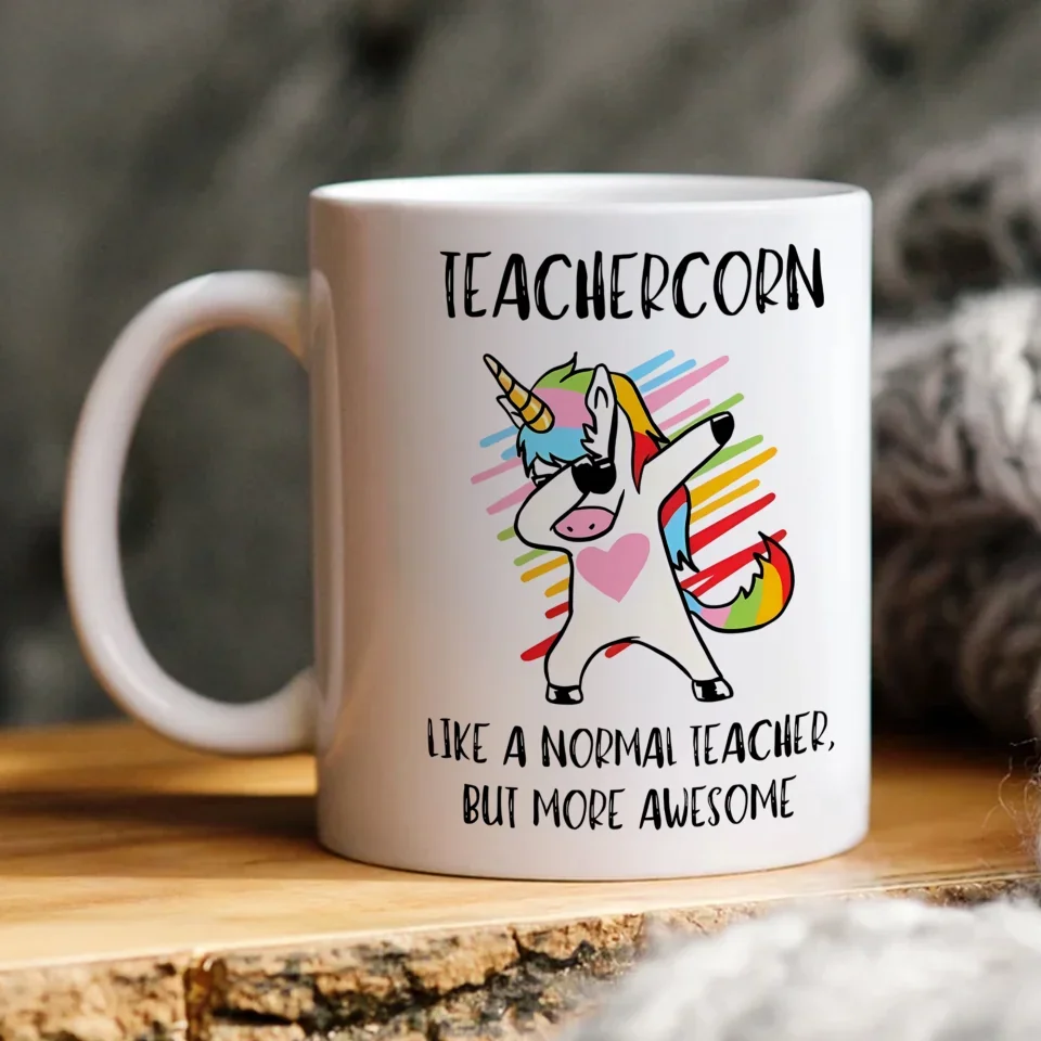 Teachercorn Like A Normal Teacher - 11oz 15oz Mug - Gift for Teacher Principals - Image 4